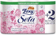 FORMATO RISPARMIO 42 ROTOLI Foxy Seta | Carta igienica | 28+14 rotoli, 28 + 14 Gratis| 216 strappi per rotolo | 2 veli elevato spessore