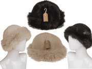 CAPPELLO INVERNALE DA DONNA IN PELLICCIA SINTETICA, TAGLIA U