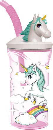 BICCHIERE C/CAN.3D UNICORN
