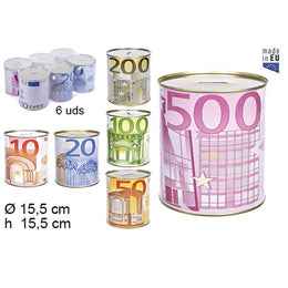 Salvadanaio In Metallo Euro 15X15 Cm
