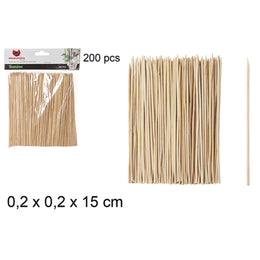200 Spiedini Per Barbecue In Bambu 15 Cm