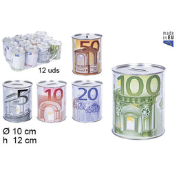 Salvadanaio In Metallo Euro 10X12 Cm