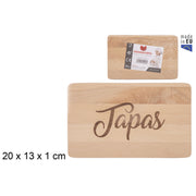 Tavolo Rettangolare In Legno Decorato Tapas 20X13 Cm