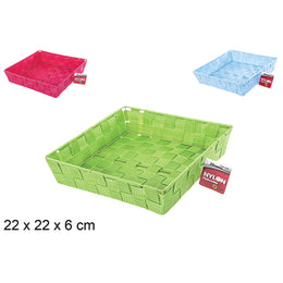 Cesto In Nylon Colori Assortiti 22X22X6 Cm