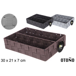 Cesto In Nylon Con 2 Divisori In Colori Assortiti 30X21 Cm