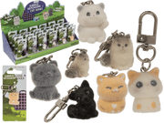Portachiavi, Gatto Floccato 3 Cm - 1 PZ CASUALE