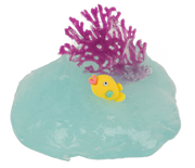 SLIME SCHIUMA DI MARE, CON CORALLO E ANIMALI, CIRCA 150 G, 1