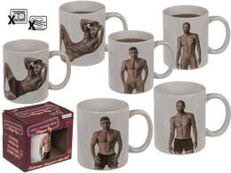TAZZA, STRIPPER BOY NUDA, REAGISCE AL CALORE, ASSORTITA IN 3