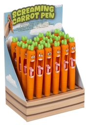 Biros, Carota Urlante 14 Cm, Assortita In 3 Colori, 24 Penne