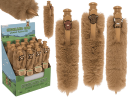 Biro Jumbo Con Copertina In Peluche Highland Cow ,28 Cm - 1 PZ