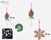 BAMBOLA ORNAMENTALE DI NATALE 8-12cm