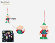 BAMBOLA ORNAMENTALE DI NATALE 8-12cm