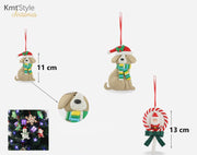 BAMBOLA ORNAMENTALE DI NATALE 8-12cm