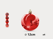344  PALLINE E ACCESSORI DI NATALE 12CM 4PCS