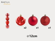 344  PALLINE E ACCESSORI DI NATALE 12CM 4PCS