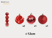 344  PALLINE E ACCESSORI DI NATALE 12CM 4PCS