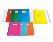 Copriquaderno con alette e tasca portanome trasparente in PVC