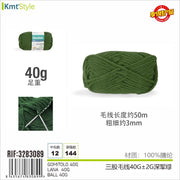 GOMITOLO VERDE MILITARE SCURO 40G