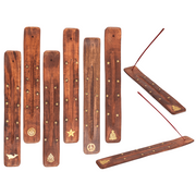 PORTA BASTONCINI D''''INCENSO IN LEGNO, CA. 25,5 X 4 CM, 6 ASS