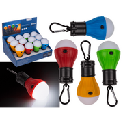 LAMPADA UNIVERSALE DA CAMPEGGIO CON MOSCHETTONE, 6 CM, CON 2