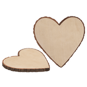 FETTA DECORATIVA IN LEGNO, CUORE, 15 X 15 X 15 CM
