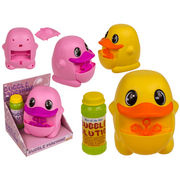 MACCHINA PER BOLLE DI SAPONE, ANATRA 12 X 11 CM, 2 COLORI AS