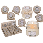 CANDELA CON CERA NATURALE, (WHITE TEA, VANILLA, LILY, JASMIN