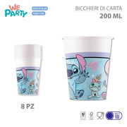 8 BICCHIERI DI CARTA 200 ML ANGEL CUTE
