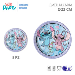 8 PIATTI DI CARTA 23 CM ANGEL CUTE
