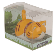 FIGURA MOBILE, GATTO SCODINZOLANTE CON CELLA SOLARE, A BASE