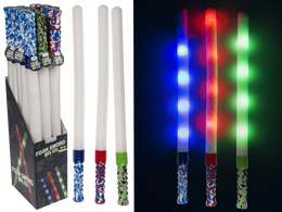 SPADA IN SCHIUMA CON LED, 66 5 CM. 3 COLORI ASSORTITI, CON 2