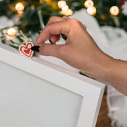 LIBRO OSPITI CON CORNICE E 42 CUORI IN LEGNO DA, SCRIVERE IN