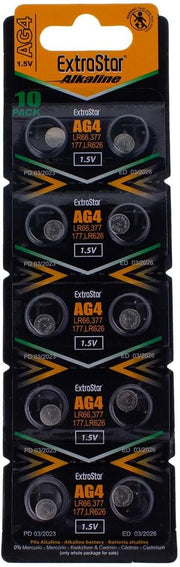 EXTRASTAR EXTRASTAR 10 BATTERIE A BOTTONE PILE AG4 1,5v