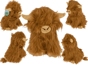 Mucca Highland Di Peluche, Circa 22 Cm Con Cartellino, In Bu - 1 PZ