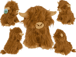 Mucca Highland Di Peluche, Circa 22 Cm Con Cartellino, In Bu - 1 PZ