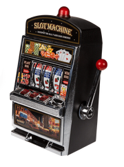 Salvadanaio In Plastica Con Campanello Led, Slot Machine,