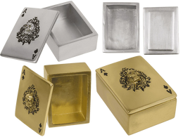 SCATOLA PER CARTE DA GIOCO, TESCHIO 11,3 X 8 X 5,2 CM, 2 COL