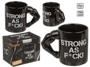 TAZZA, STRONG AS F*CK IN GRES, 11,5 X 8 CM, CAPACIT  350 ML,
