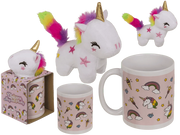SET REGALO, UNICORNO TAZZA E PELUCHE, TAZZA  GRES, PER 350 M