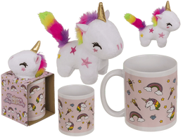 SET REGALO, UNICORNO TAZZA E PELUCHE, TAZZA  GRES, PER 350 M