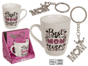 SET REGALO, BEST MUM EVER TAZZA E PORTACHIAVI, TAZZA  GRES,