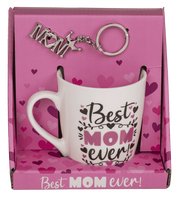 SET REGALO, BEST MUM EVER TAZZA E PORTACHIAVI, TAZZA  GRES,