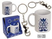 SET REGALO, BEST DAD EVER TAZZA E PORTACHIAVI, TAZZA  GRES,