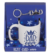 SET REGALO, BEST DAD EVER TAZZA E PORTACHIAVI, TAZZA  GRES,