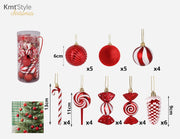 PALLINE E ACCESSORI DI NATALE 6CM 36PCS