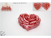 ROSA CANDELA PROFUMATA DISPLAY ROSSO