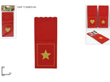 Portaposate Feltro Rosso Decoro Oro Gld-20935/36-23-Redgold