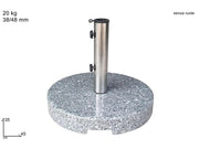 BASE OMBRELLONE MARMO TONDA 20Kgs DIA45 38/48mm SL-USM-02/20kgs