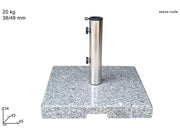 BASE OMBRELLONE MARMO QUADR 20Kgs 45x45 38/48mm SL-USM-02-B/20kgs