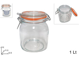 BARATTOLO VETRO 750 ML o 1LT o 1.5LT o 2LT C/ TAPPO ERMETICO